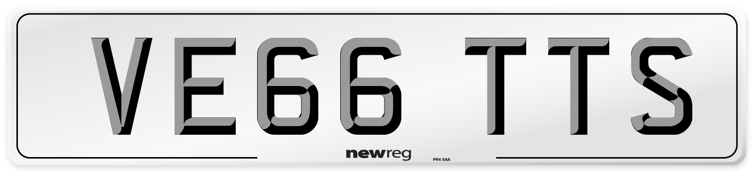 VE66 TTS Number Plate from New Reg